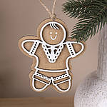 Підвіска дерев'яна  колекція печиво "Хлопчик" 10х8,5 см