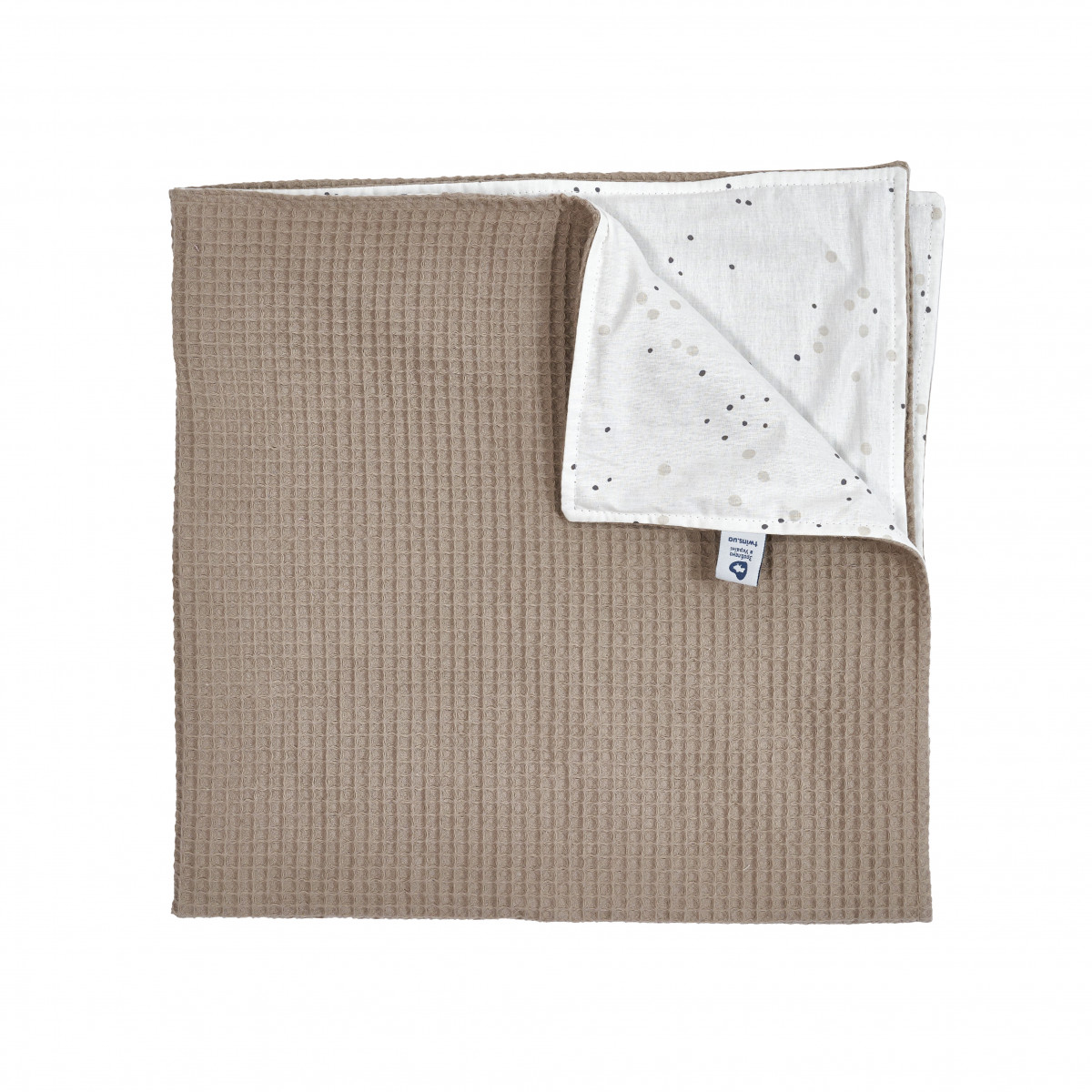 Плед Twins Waffle Summer 80x80, dark beige