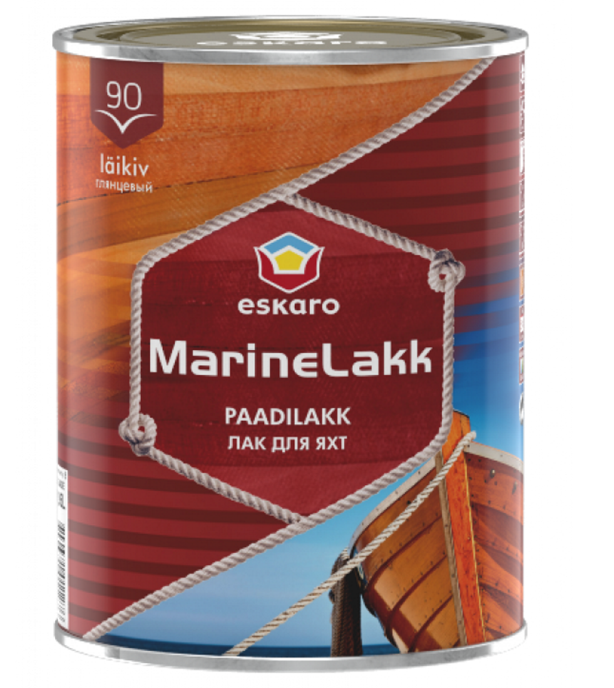 Eskaro Marine Lakk 90, лак яхтний уретан-алкідний глянцевий, 0,95л