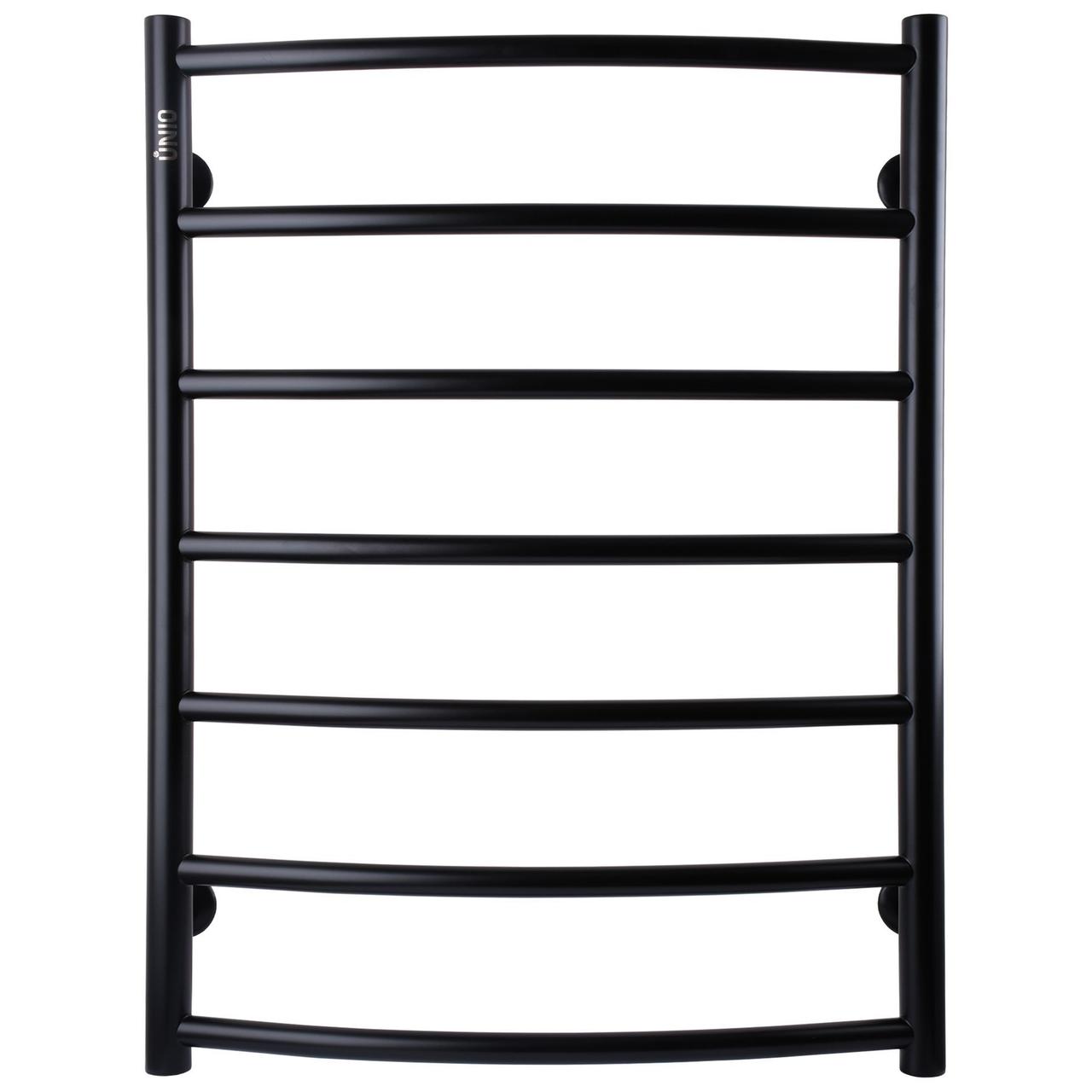 Рушникосушарка UNIO LD W 700-500-7 BLK Драбинка Дуга вода чорна Зроби це - Vdalo