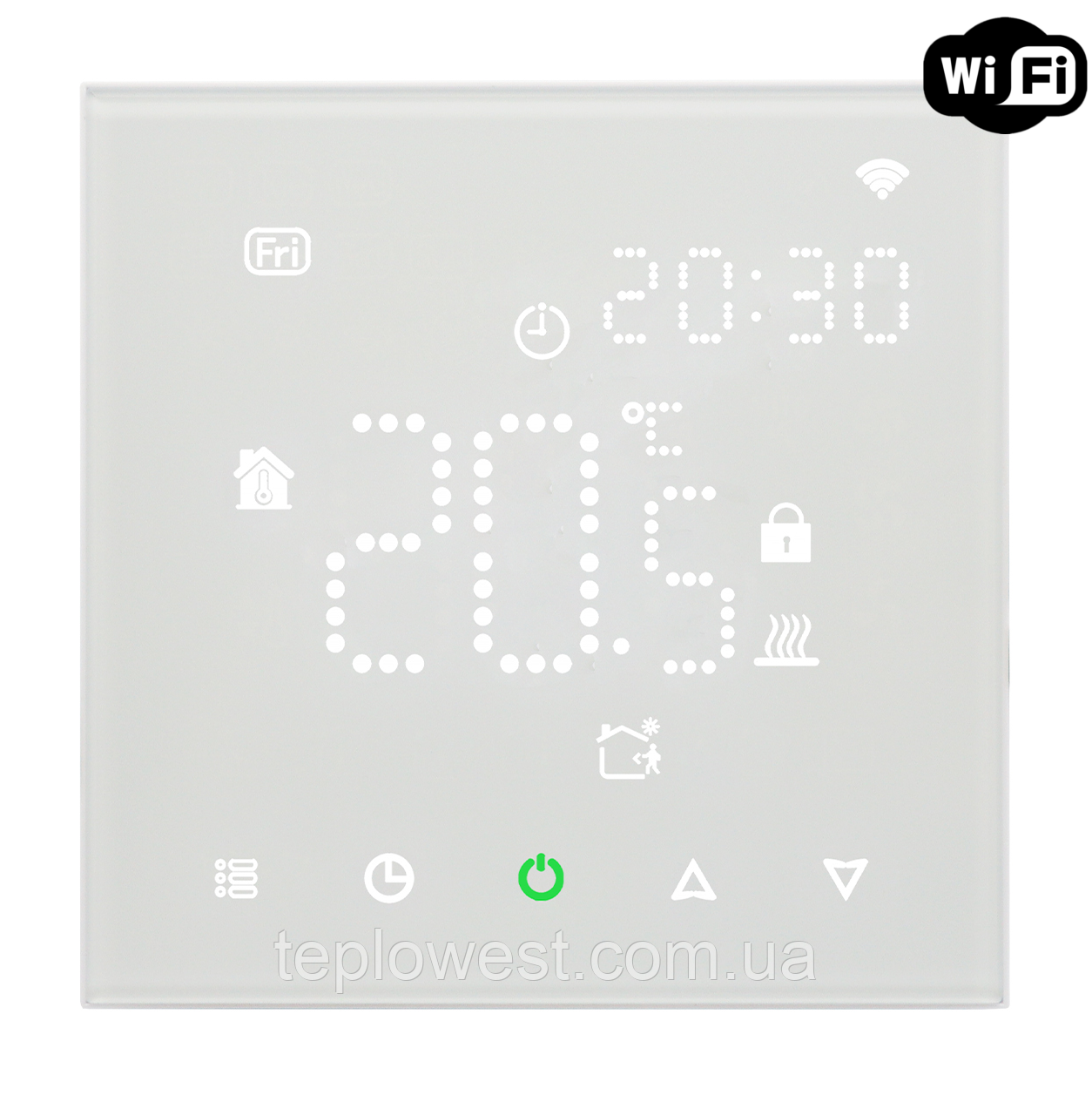 Терморегулятор Ecoset PWT-003 WiFi сенсорный программируемый для теплого пола