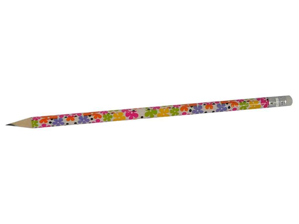 Олівець графітовий FLOWERS HB, з гумкою, туба ZB.2300 ТМ ZIBI FG