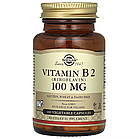 Solgar, Вітамін B2 (рибофлавін), 100 мг, 100 рослинних капсул