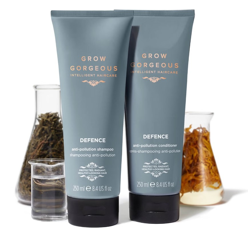 Набір для захисту волосся від впливу довкілля Grow Gorgeous Defence шампунь та кондиціонер 2х250 мл, фото 1