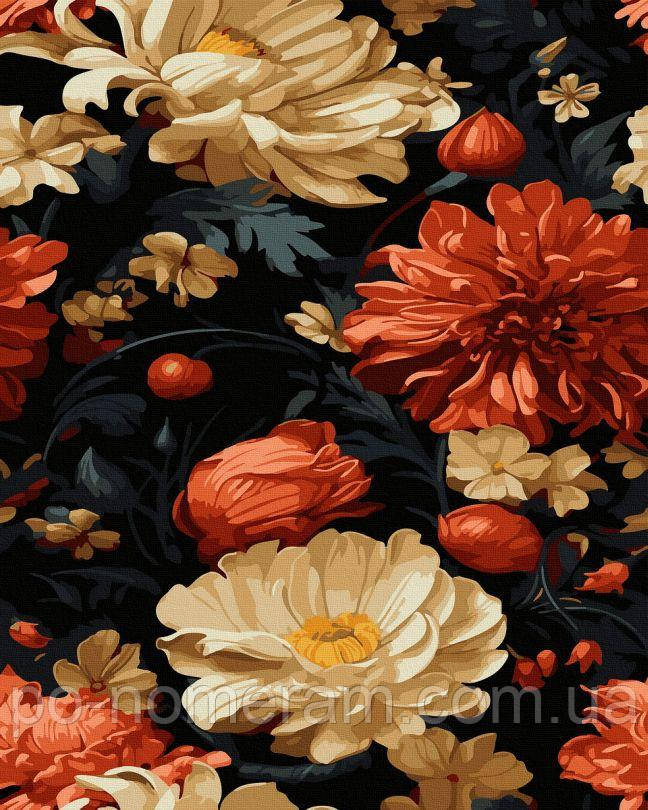 Новинка Картина за номерами Червоні та білі квіти (BRM47465) 40 х 50 см, фото 1