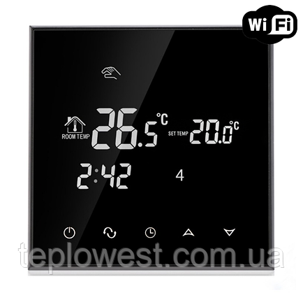 WiFi Програмируемый терморегулятор Ecoset BHT-800 (TGT70 WiFi ) с датчиком пола 3м, фото 1