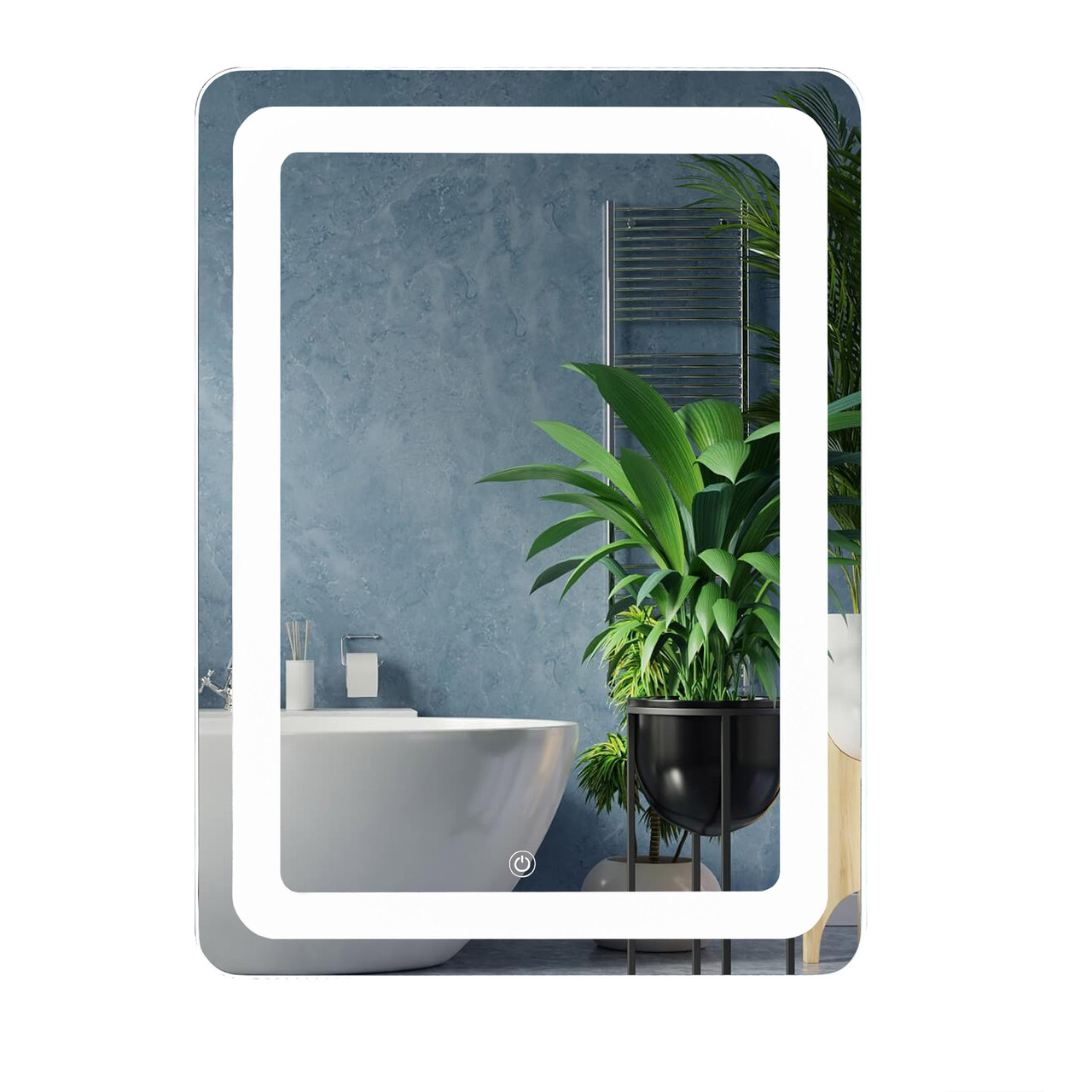 Дзеркало UNIO MRR-04 SQR-RA-S 600 x 800 mm LED FL з сенсором Зроби це - Vdalo