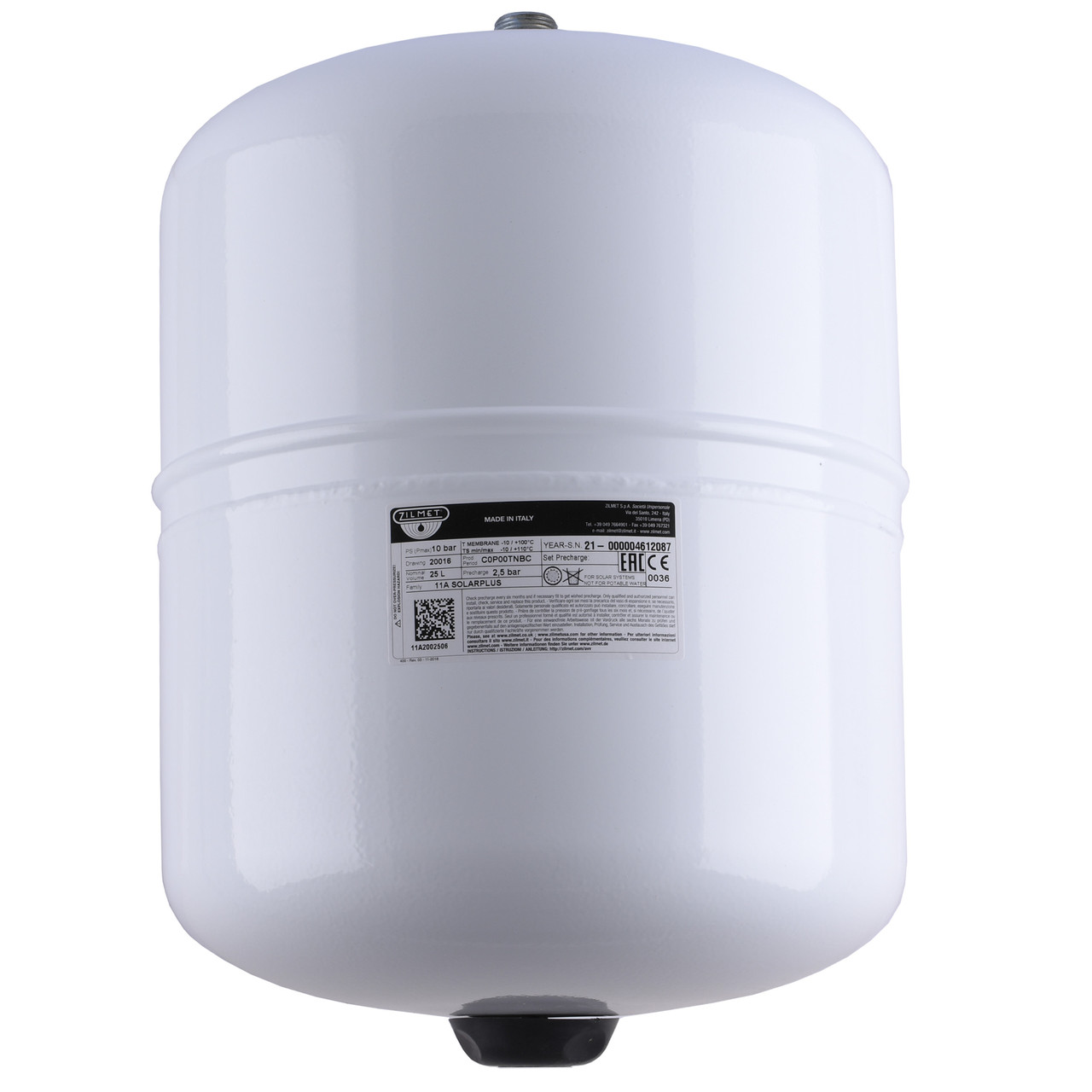Бак Zilmet solar-plus для систем сонячного опалення 25 л 10bar ( 11A2002506 ) Зроби це - Vdalo