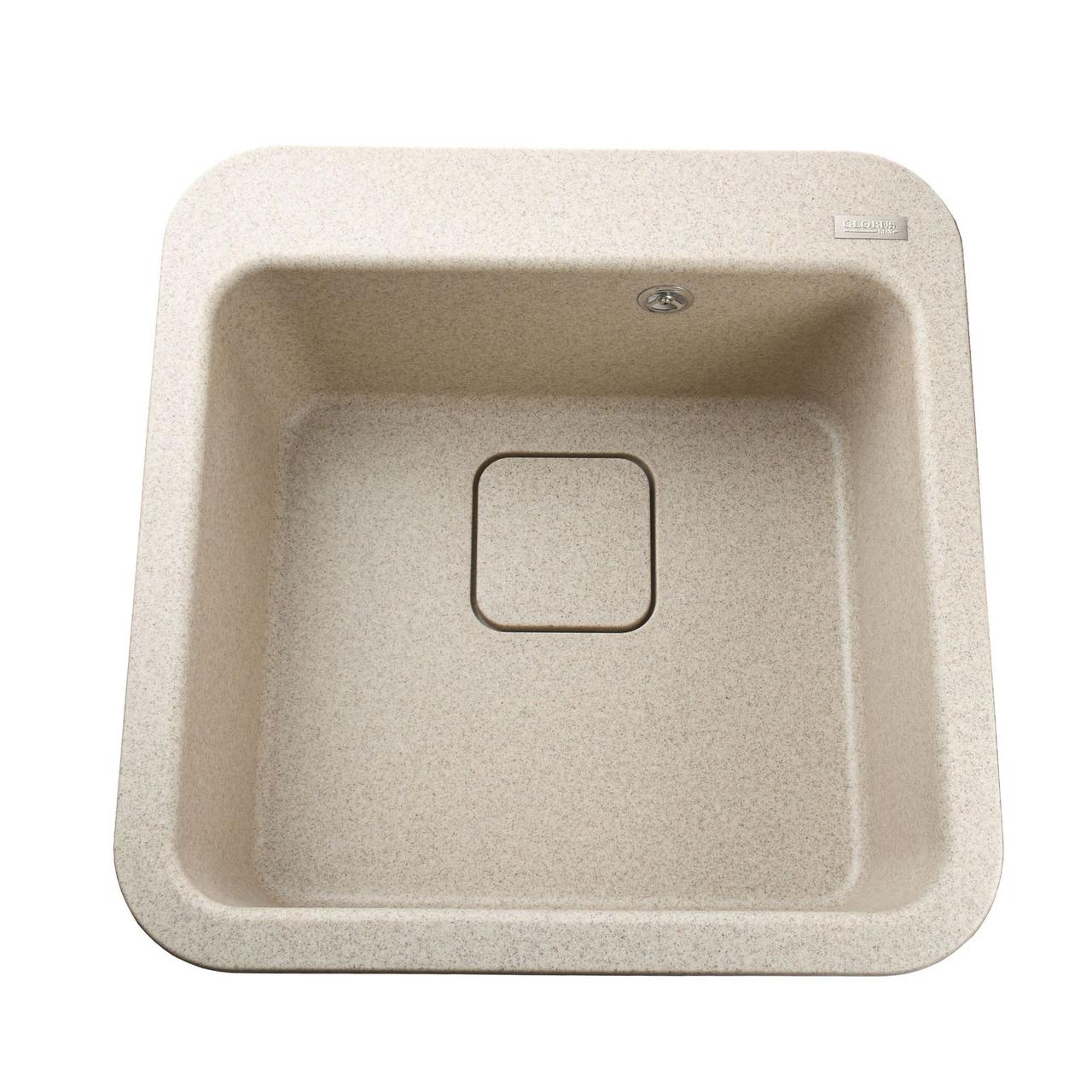 Гранітна мийка Globus Lux BARBORA мигдаль 510х510мм-А0008 Зроби це - Vdalo