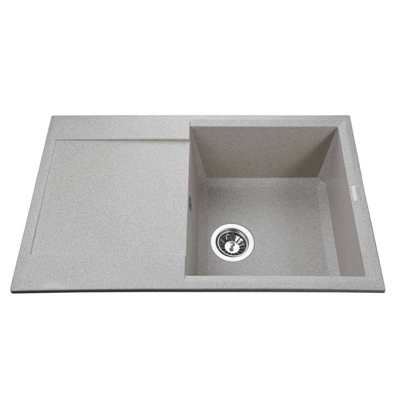 Гранітна мийка Globus Lux KOMO мигдаль 790х500мм-А0008 Зроби це - Vdalo