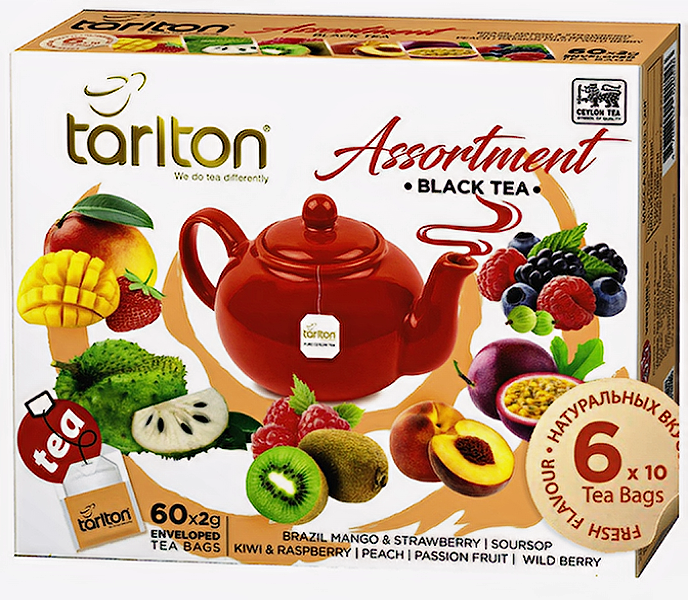 Чай чорний Тарлтон 60 пакетів, фото 1