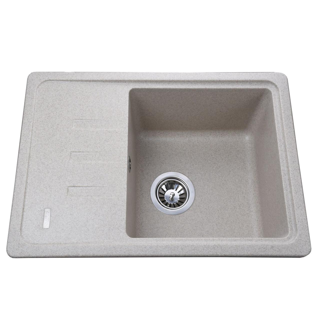 Гранітна мийка Globus Lux MONO мигдаль 620х435мм-А0008 Зроби це - Vdalo