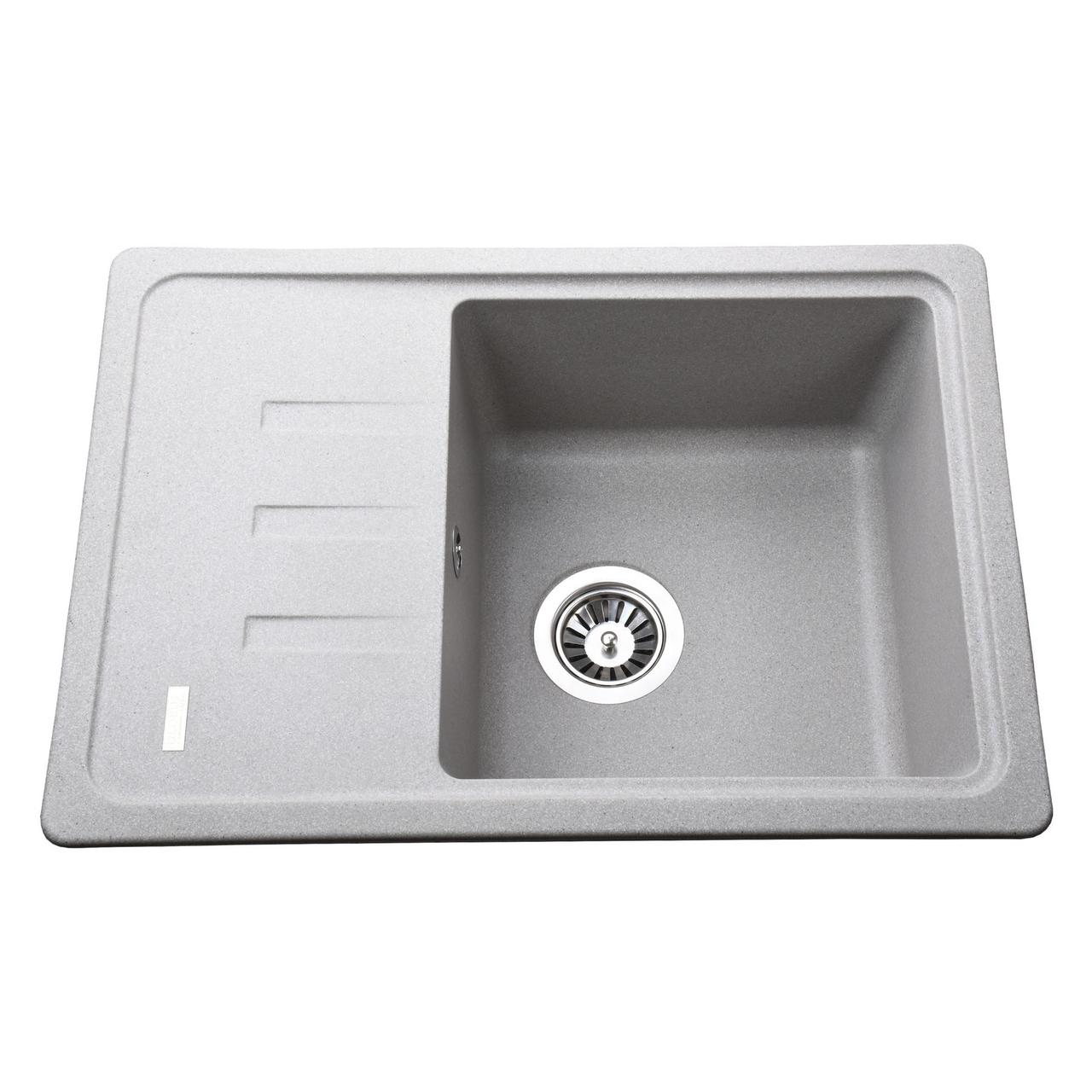 Гранітна мийка Globus Lux MONO сірий камiнь 620x435мм-А0005 Зроби це - Vdalo