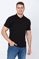 Чоловіче поло Чорного кольору з короткими рукавами