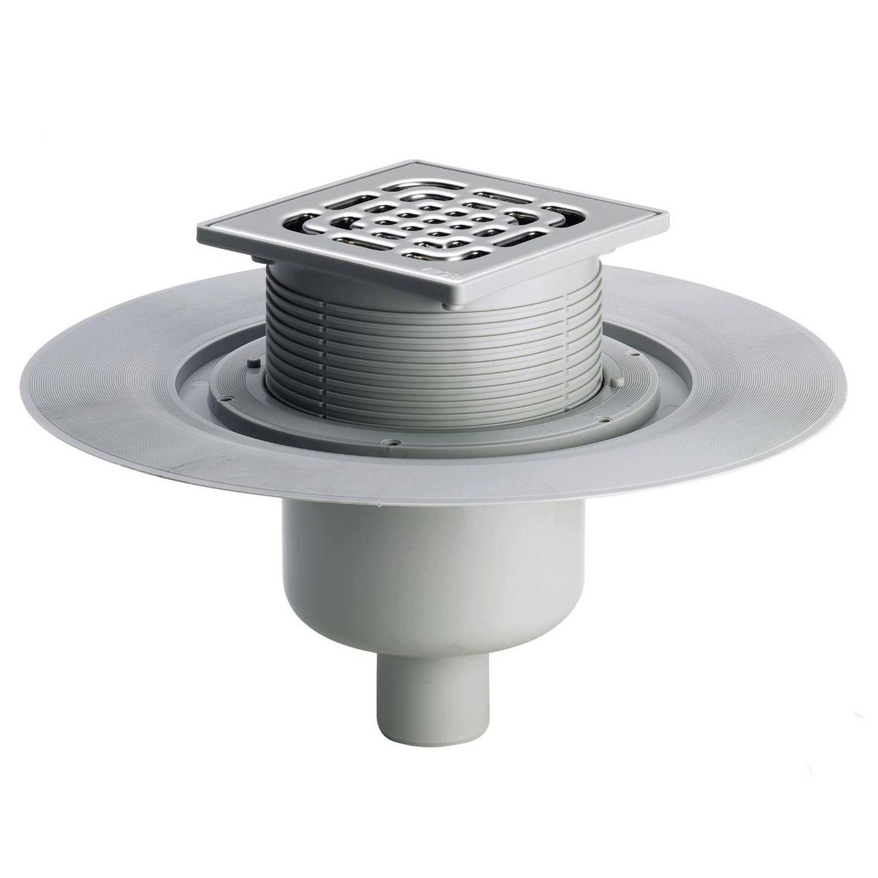 Трап VIEGA ф100 нерж.решітка 150*150  з сифоном 557201 (284848) Зроби це - Vdalo