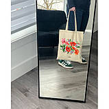 Екошопер BookOpt BK4002 Петриківський розпис Червоні квіти бежевий, фото 3