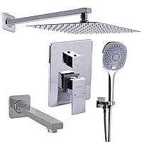 Душова система Globus Lux SMART GLM-305L  на три споживача вбудована з виливом, Хром Зроби це - Vdalo