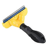 Дешеддер з кнопкою для вичісування довгошерстих собак та кішок Фурмінатор long hair для великих порід, фото 4