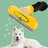 Дешеддер з кнопкою для вичісування довгошерстих собак та кішок Фурмінатор long hair для великих порід, фото 2