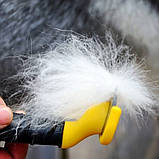 Дешеддер з кнопкою для вичісування довгошерстих собак та кішок Фурмінатор long hair для великих порід, фото 7