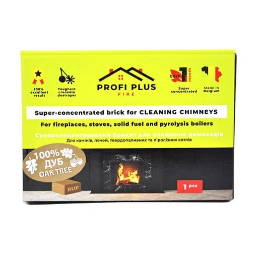Суперконцентрований брикет для очищення димоходів "Profi Plus" Fire