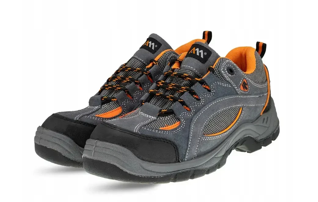 BSPORT 2 СІРІ ТУФЛІ Робоче взуття: Спортивне захисне взуття зі сталевим носком, виготовлене з велюрової натуральної шкіри.