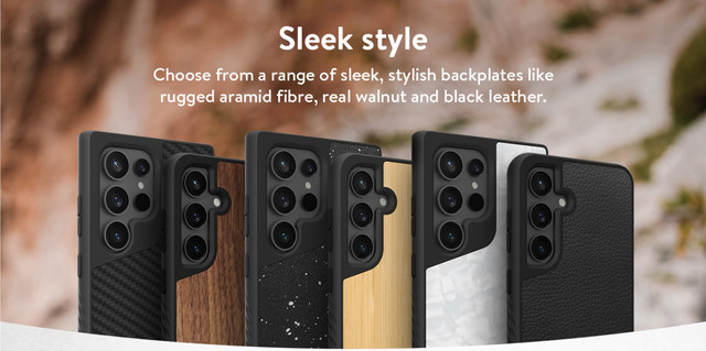 Чехол Mous MagSafe Limitless Black Leather для Samsung Galaxy