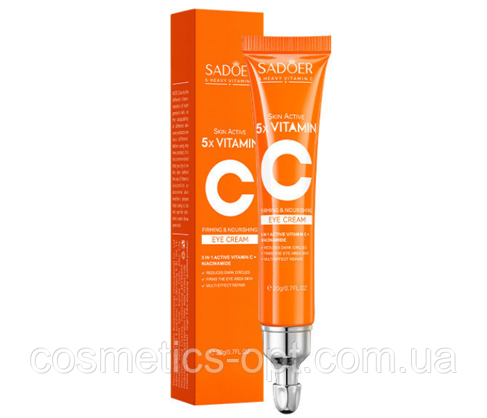 Зміцнюючий відновлюючий крем під очі SADOER 5X Vitamin C Nicotinamide Firming Repairing Eye Cream, 20g
