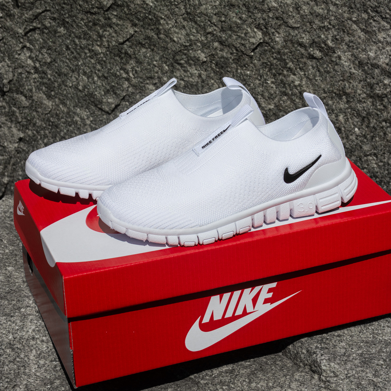 РОЗПРОДАЖ! Легкі кросівки тапочки Nike Free 3.0 повномірні білі, фото 1