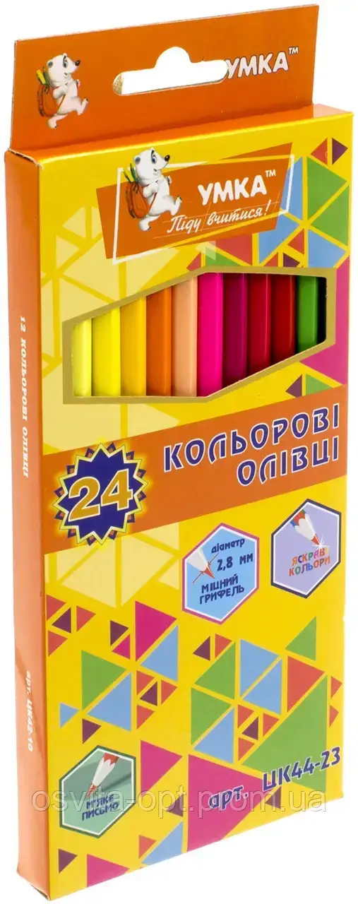 Олівці кольор. 24кольор. "Умка" "Колормікс" №ЦК44-23
