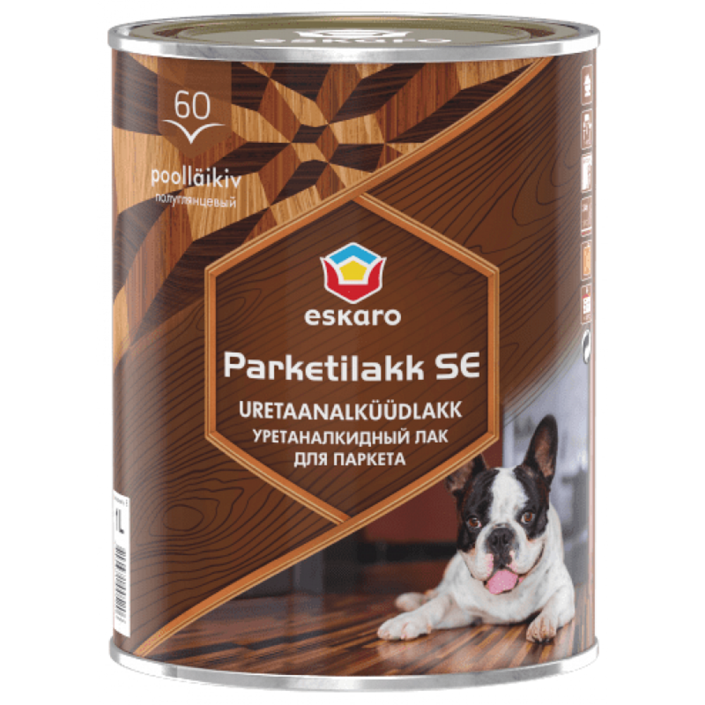 Eskaro Parketilakk SE 60, лак для підлоги, паркету, напівглянцевий, 1л