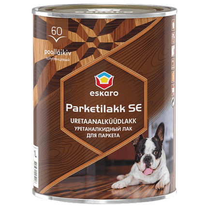 Eskaro Parketilakk SE 60, лак для підлоги, паркету, напівглянцевий, 1л, фото 1