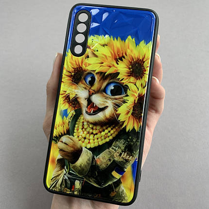 Чохол для Samsung Galaxy A50s патріотичний котик чохол із захистом камери на телефон самсунг а50с f8e, фото 1