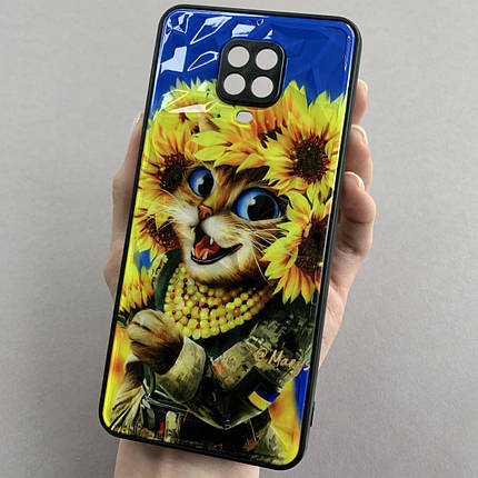 Чохол для Xiaomi Redmi Note 9s патріотичний котик чохол із захистом камери на сяомі редмі нот 9с f8e, фото 1