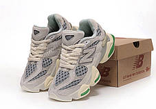 Жіночі кросівки New Balance 9060 Bricks Wood Нью Беланс 9060 Брікс Вуд бежево-сірі замша текстиль унісекс, фото 2