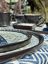 Тарілка керамічна прямокутна сіра з бортиками Грейсток 24 см арт. 101-0233, фото 2