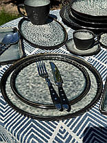 Тарілка керамічна прямокутна сіра з бортиками Грейсток 24 см арт. 101-0233, фото 3