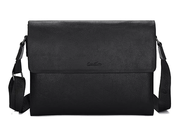 Чоловіча сумка з клапаном та довгим ремінцем 27*36 см зі штучної шкіри Kabir