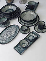 Тарілка керамічна прямокутна сіра з бортиками Грейсток 24 см арт. 101-0233, фото 4