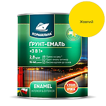 Грунт-емаль 3в1 по металу Корабельна Жовтий напівглянець 0,9 кг
