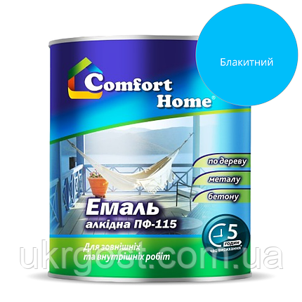 Емаль алкідна Comfort ПФ-115 Блакитний глянець 2,8 кг, фото 1