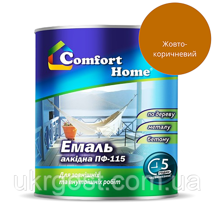 Емаль алкідна Comfort ПФ-115 Жовто-коричневий глянець 50 кг, фото 1