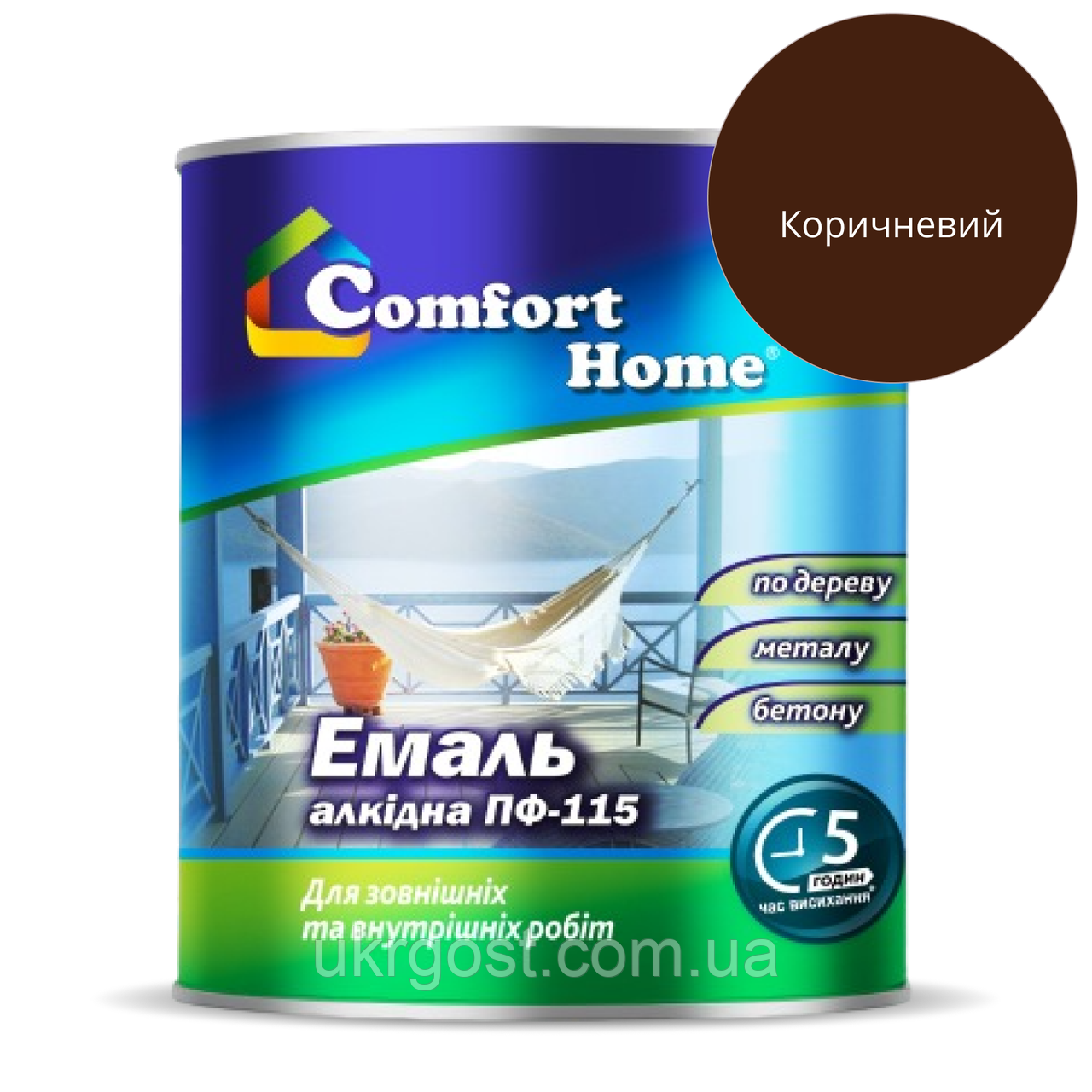 Емаль алкідна Comfort ПФ-115 Коричневий глянець 2,8 кг