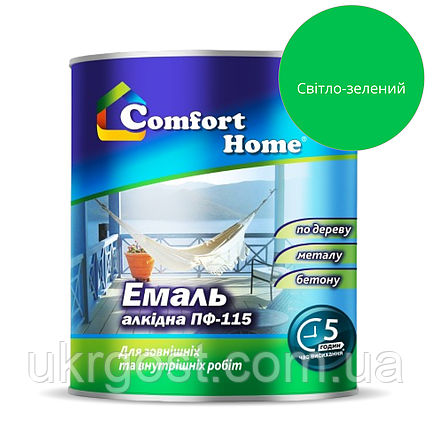 Емаль алкідна Comfort ПФ-115 Світло-Зелений глянець 0,9 кг, фото 1