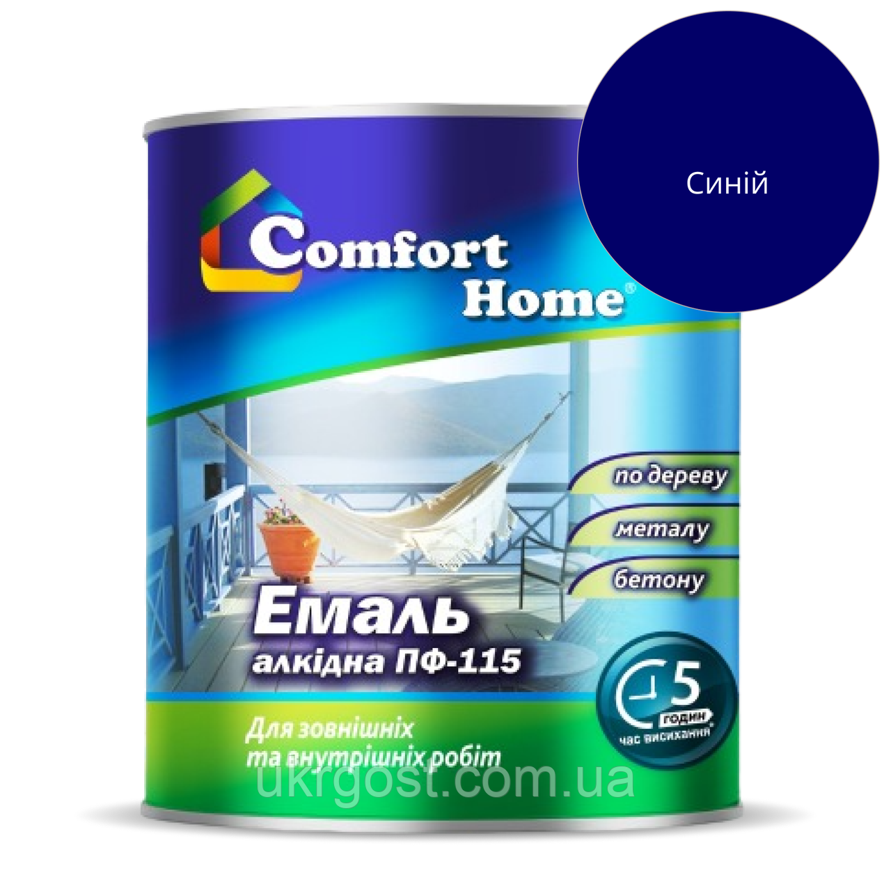 Емаль алкідна Comfort ПФ-115 Синій глянець 50 кг