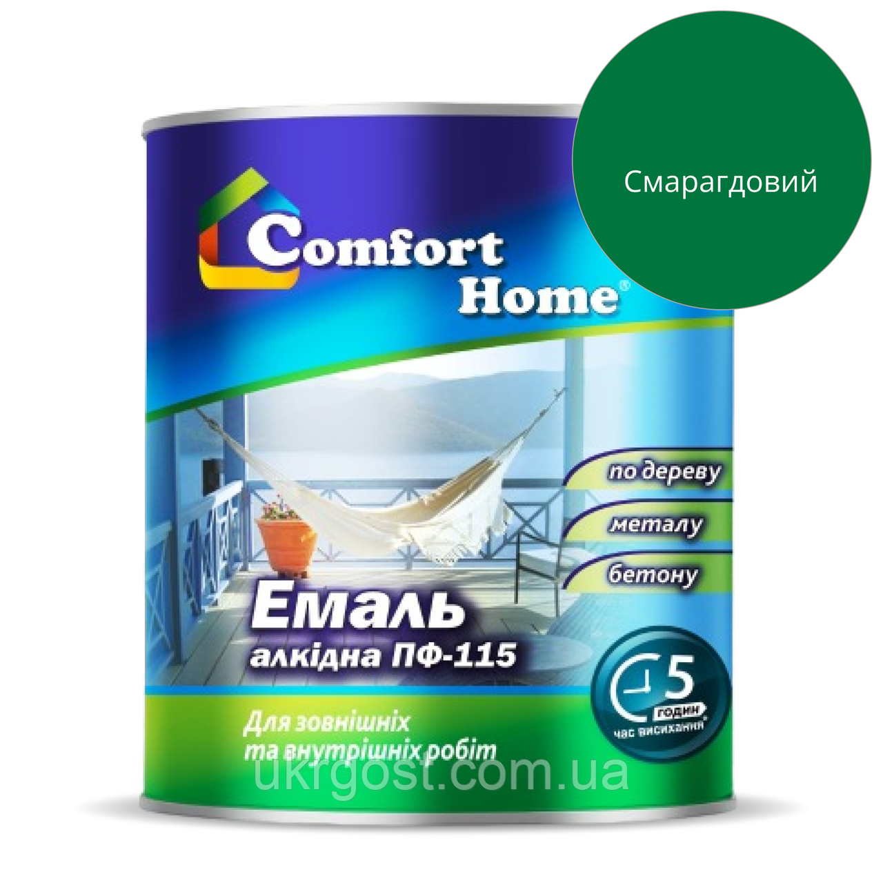Емаль алкідна Comfort ПФ-115 Смарагдовий глянець 0,9 кг