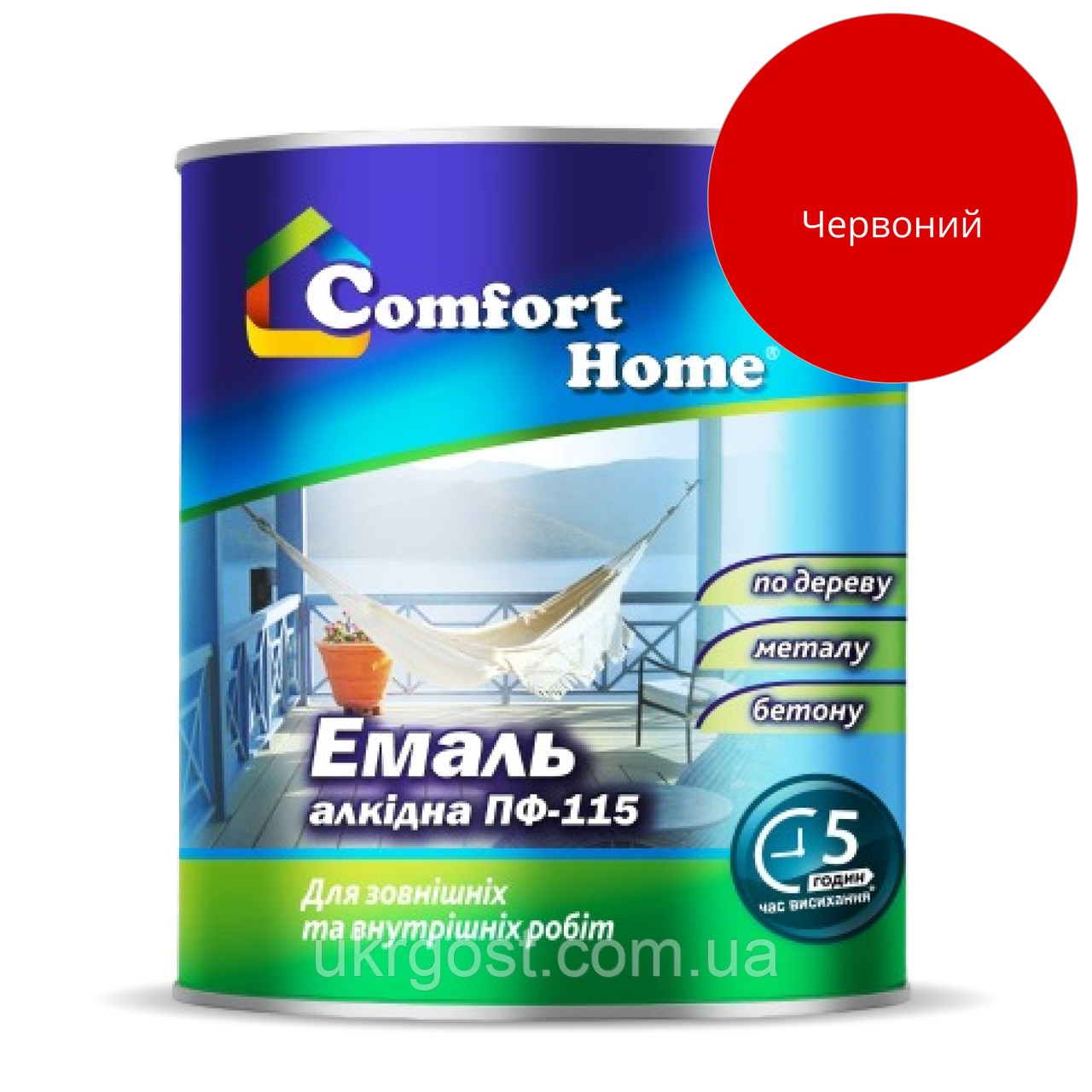 Емаль алкідна Comfort ПФ-115 Червоний глянець 2,8 кг
