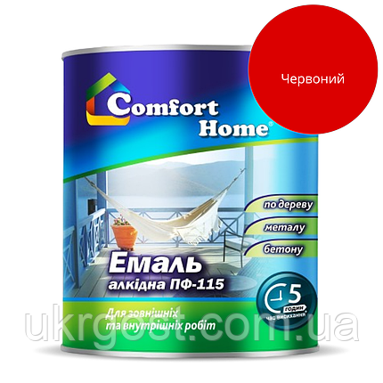 Емаль алкідна Comfort ПФ-115 Червоний глянець 2,8 кг, фото 1