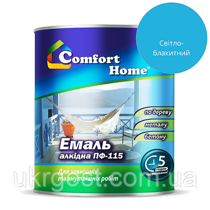Емаль алкідна Comfort ПФ-115 Світло-блакитний глянець 2,8 кг, фото 1
