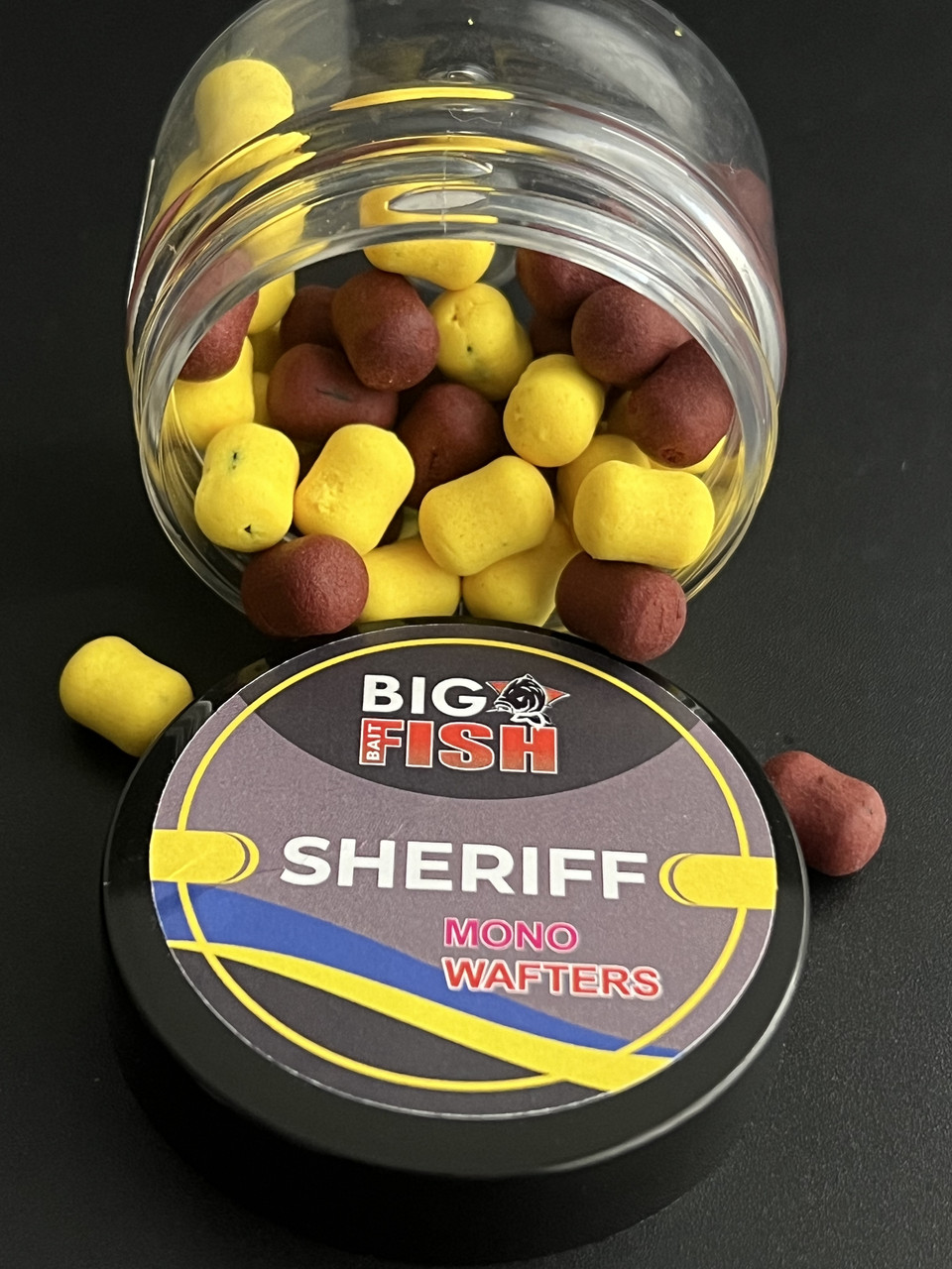 Вафтерс Моно SHERIFF (кальмар + Robin Red), дамблс 8*12 мм, в банці два кольори